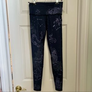 Leggings zodiac sign pattern blue and purple size small